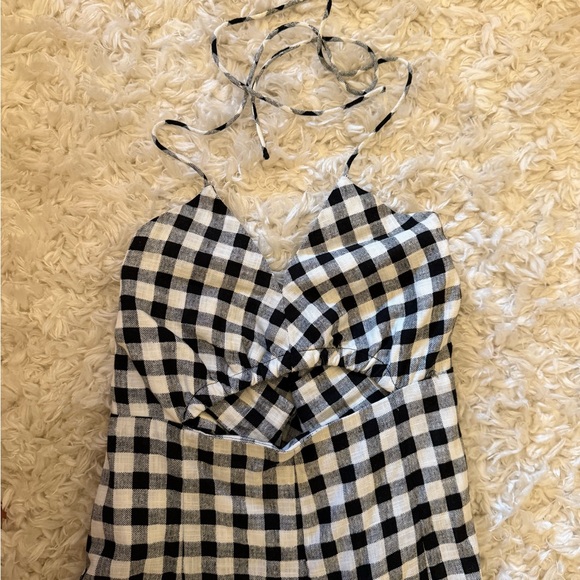 Zara Monochrome Gingham Jumpsuit - Picture 4 of 10